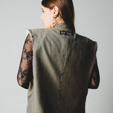 400 ARMANI double-breasted grey jacket with silver rhinestones in pure lightweight virgin wool with rhinestone illustration and colours - Size 50