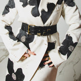 400 ARMANI double-breasted grey jacket with silver rhinestones in pure lightweight virgin wool with rhinestone illustration and colours - Size 50