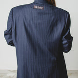 400 ARMANI double-breasted grey jacket with silver rhinestones in pure lightweight virgin wool with rhinestone illustration and colours - Size 50