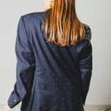 400 ARMANI double-breasted grey jacket with silver rhinestones in pure lightweight virgin wool with rhinestone illustration and colours - Size 50