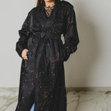 400 ARMANI double-breasted grey jacket with silver rhinestones in pure lightweight virgin wool with rhinestone illustration and colours - Size 50