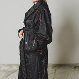 400 ARMANI double-breasted grey jacket with silver rhinestones in pure lightweight virgin wool with rhinestone illustration and colours - Size 50