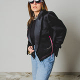 400 ARMANI double-breasted grey jacket with silver rhinestones in pure lightweight virgin wool with rhinestone illustration and colours - Size 50