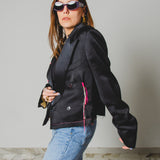 400 ARMANI double-breasted grey jacket with silver rhinestones in pure lightweight virgin wool with rhinestone illustration and colours - Size 50