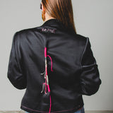400 ARMANI double-breasted grey jacket with silver rhinestones in pure lightweight virgin wool with rhinestone illustration and colours - Size 50
