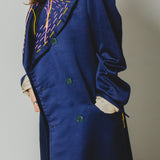 400 ARMANI double-breasted grey jacket with silver rhinestones in pure lightweight virgin wool with rhinestone illustration and colours - Size 50