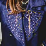 400 ARMANI double-breasted grey jacket with silver rhinestones in pure lightweight virgin wool with rhinestone illustration and colours - Size 50