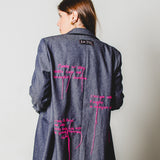 400 ARMANI double-breasted grey jacket with silver rhinestones in pure lightweight virgin wool with rhinestone illustration and colours - Size 50