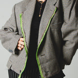 400 ARMANI double-breasted grey jacket with silver rhinestones in pure lightweight virgin wool with rhinestone illustration and colours - Size 50