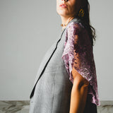 723- Gilet Vintage Principe di Galles con Pizzo Rosa – One of a Kind Tg 56