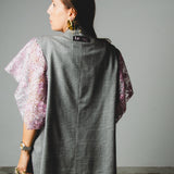 723- Gilet Vintage Principe di Galles con Pizzo Rosa – One of a Kind Tg 56