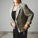 726- Giacca Vintage in Pura Lana con Ricami a Mano – One of a Kind Tg 50