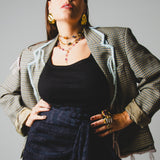 726- Giacca Vintage in Pura Lana con Ricami a Mano – One of a Kind Tg 50