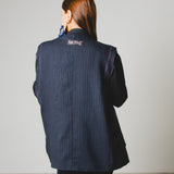 400 ARMANI double-breasted grey jacket with silver rhinestones in pure lightweight virgin wool with rhinestone illustration and colours - Size 50