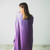73 ROBI dress - Vestito sartoriale ampio con chiusura multiposizione in viscosa cangiante - pezzo unico