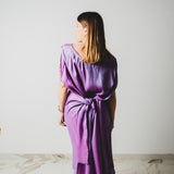 73 ROBI dress - Vestito sartoriale ampio con chiusura multiposizione in viscosa cangiante - pezzo unico
