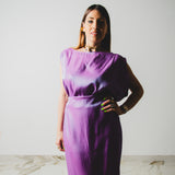 73 ROBI dress - Vestito sartoriale ampio con chiusura multiposizione in viscosa cangiante - pezzo unico