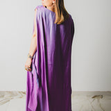 73 ROBI dress - Vestito sartoriale ampio con chiusura multiposizione in viscosa cangiante - pezzo unico