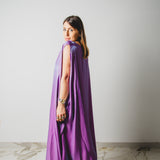 73 ROBI dress - Vestito sartoriale ampio con chiusura multiposizione in viscosa cangiante - pezzo unico