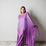 73 ROBI dress - Vestito sartoriale ampio con chiusura multiposizione in viscosa cangiante - pezzo unico
