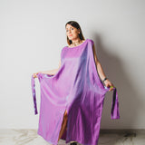 73 ROBI dress - Vestito sartoriale ampio con chiusura multiposizione in viscosa cangiante - pezzo unico