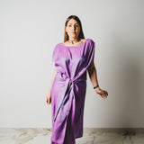 73 ROBI dress - Vestito sartoriale ampio con chiusura multiposizione in viscosa cangiante - pezzo unico