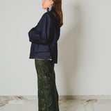741 - TARTAN EDGE – Blazer Crop Vintage Blu con Rever a Quadri Tg 54