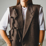400 ARMANI double-breasted grey jacket with silver rhinestones in pure lightweight virgin wool with rhinestone illustration and colours - Size 50