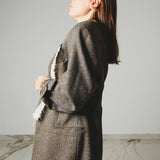 400 ARMANI double-breasted grey jacket with silver rhinestones in pure lightweight virgin wool with rhinestone illustration and colours - Size 50