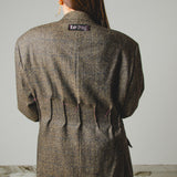 400 ARMANI double-breasted grey jacket with silver rhinestones in pure lightweight virgin wool with rhinestone illustration and colours - Size 50