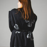 774 - Giacca nera vintage Marzotto Super 100’s – Hand Painted tg 56/58 dipinta a mano