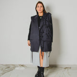 792 – GREY BOWS | Gilet Vintage Grigio Gessato in Pura Lana Vergine con Fiocchi – Tg. 60