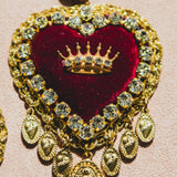 Body necklace with cascading chains - in gold-colored steel