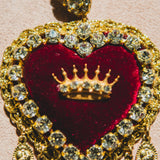 Body necklace with cascading chains - in gold-colored steel