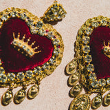 Body necklace with cascading chains - in gold-colored steel