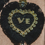 Body necklace with cascading chains - in gold-colored steel