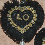 Body necklace with cascading chains - in gold-colored steel