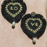 Body necklace with cascading chains - in gold-colored steel