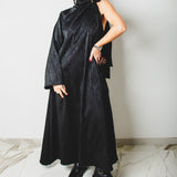 Opera dress - vestito ampio monospalla in Jacquard Nero – Pezzo Unico