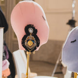 Body necklace with cascading chains - in gold-colored steel