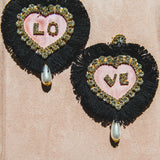 Body necklace with cascading chains - in gold-colored steel