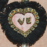 Body necklace with cascading chains - in gold-colored steel