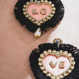 Body necklace with cascading chains - in gold-colored steel