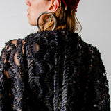 8 - Cuffia Estiva Crochet bordeaux con Charm -Marea