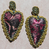 Body necklace with cascading chains - in gold-colored steel