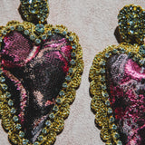 Body necklace with cascading chains - in gold-colored steel