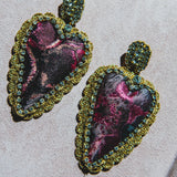 Body necklace with cascading chains - in gold-colored steel