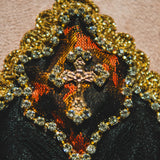 Body necklace with cascading chains - in gold-colored steel