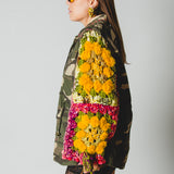 9 - WILD BLOOM – Giacca Remade Camouflage con Maniche Handmade M/L